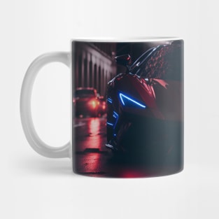 Chicago Night Ride Red Sports Car Mug